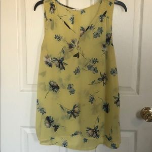 Sheer Floral Top Size L